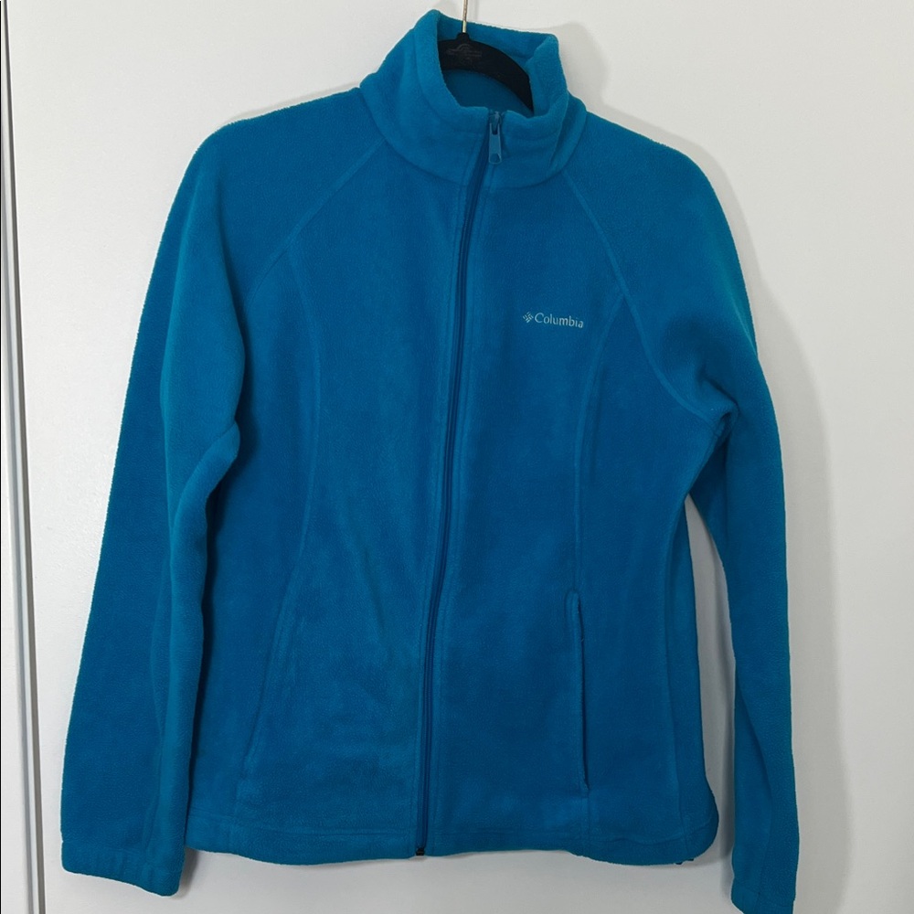 Vintage Columbia Vibrant Blue Full-Zip Fleece